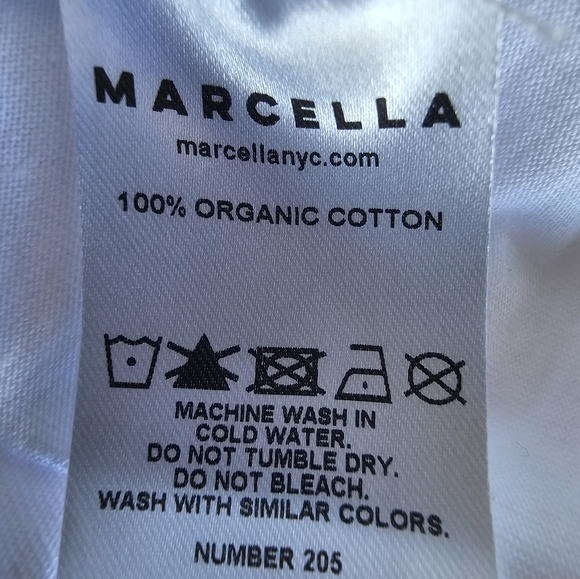 MARCELLA NYC Lot Of 2 Organic Cotton Tee Shirts Black White Sz L - Picture 4 of 4